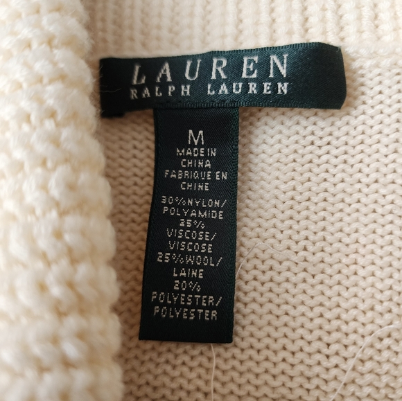 Ralph Lauren Cream Wool Blend Turtleneck Sweater - Picture 4 of 5